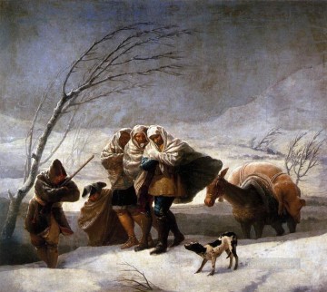 La Tormenta de Nieve Romántico moderno Francisco Goya Pinturas al óleo